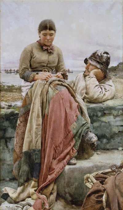 A Lover and His Lass, 1884 av Walter Langley