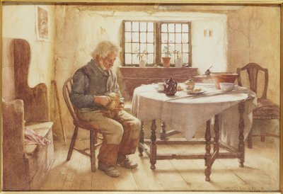 En fattigmanns måltid, 1891 av Walter Langley