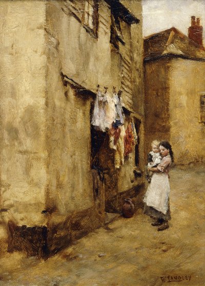En gate i Newlyn, av Walter Langley