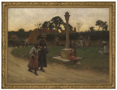 Vandrende musikere (innrammet) av Walter Langley