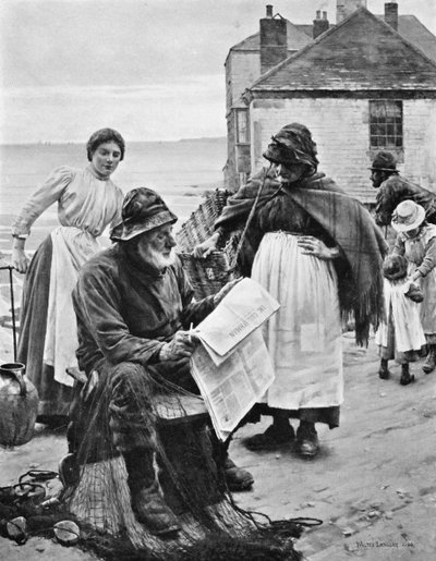 Når båtene er borte, 1903. av Walter Langley