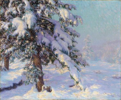 Snow-Laden (olje på lerret) av Walter Launt Palmer