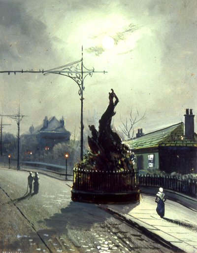The Original Oak at Night, i Headingley (olje om bord) av Walter Linsley (attr. to) Meegan