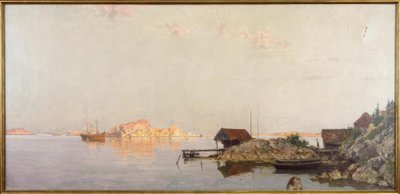 Skandinavisk kystlandskap av Walter Moras
