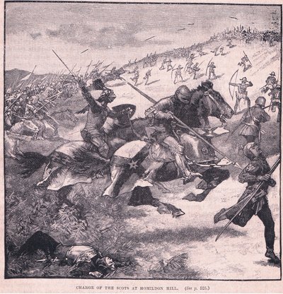 Anklagen mot skottene ved Homildon Hill AD 1402 av Walter Paget