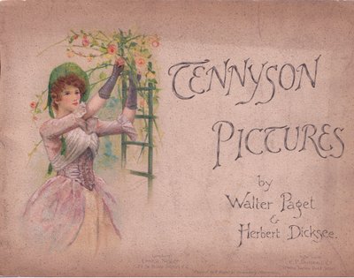 Forsidedesign (The May Queen), illustrasjon fra Tennyson Pictures utgitt av E P Dutton & Co, ca. 1900 (farge litho) av Walter Paget