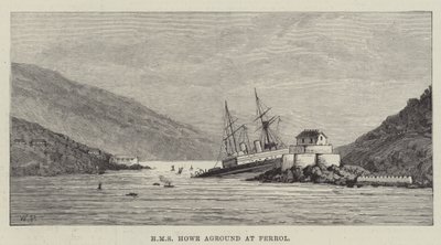 HMS Howe Aground på Ferrol av Walter Paget