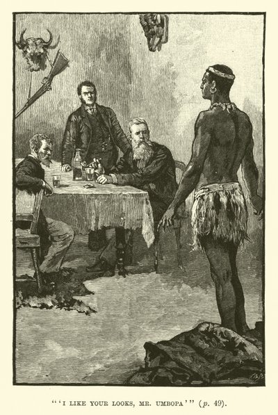 Illustrasjon for King Solomons Mines av H Rider Haggard av Walter Paget
