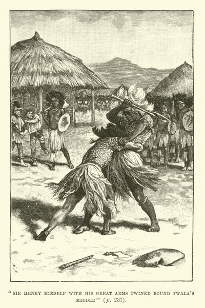 Illustrasjon for King Solomons Mines av H Rider Haggard av Walter Paget