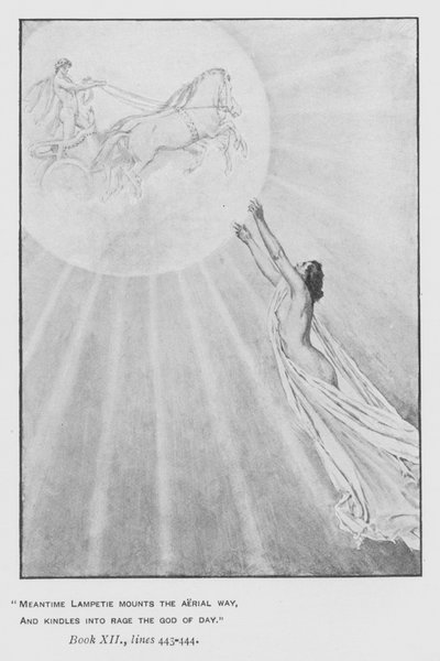 Illustrasjon for pavens Odyssey of Homer (litho) av Walter Paget