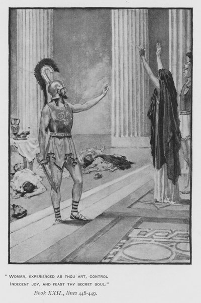 Illustrasjon for pavens Odyssey of Homer (litho) av Walter Paget
