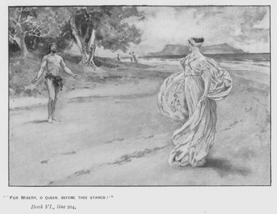 Illustrasjon for pavens Odyssey of Homer (litho) av Walter Paget