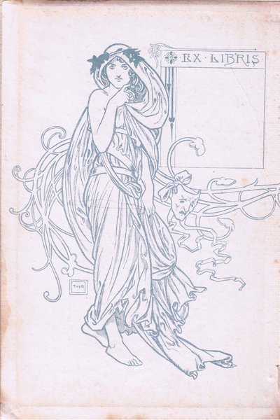 Innvendig omslagsdesign (grønn og hvit), 1900-tallet av Walter Paget