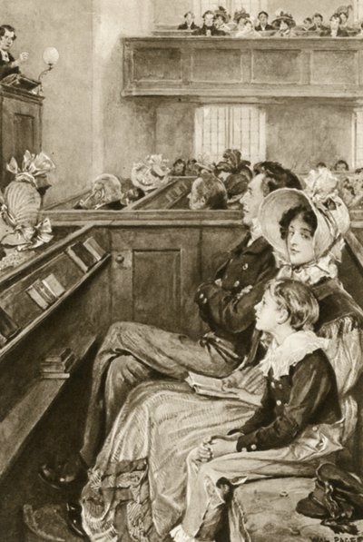 John Ruskin som en gutt som så på predikanten av Walter Paget