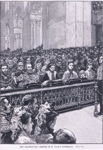 Takkoffergudstjenesten i St Paul's Cathedral 1871 e.Kr av Walter Paget