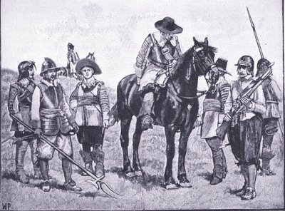 Types of Cromwellian Soldiery, fra Cassells History of the British People utgitt av Waverley Book Company Limited, ca. 1940 av Walter Paget