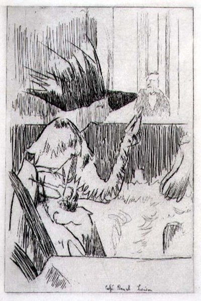 Cafe Royal i London (gravering) av Walter Richard Sickert