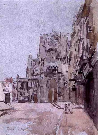 Dieppe (akvarell på papir) av Walter Richard Sickert