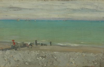 The Beach, Dieppe, ca. 1885 (olje på panel) av Walter Richard Sickert