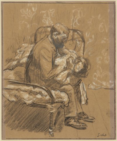 Persuasion, ca. 1908 (kritt på papir) av Walter Richard Sickert