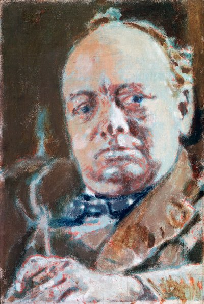 Portrett av Sir Winston Leonard Spencer Churchill (Woodstock av Walter Richard Sickert