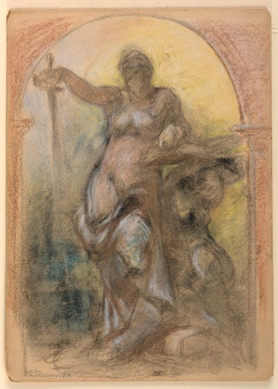 Design for en veggdekorasjon av Walter Shirlaw
