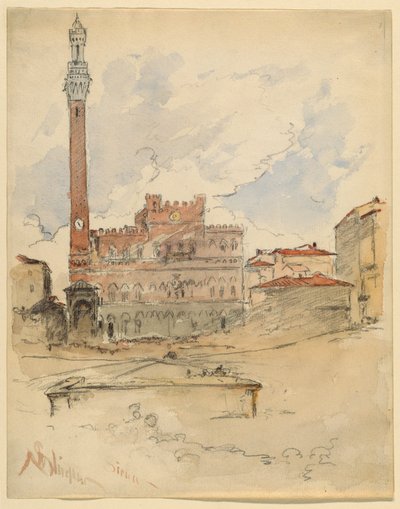Palazzo Pubblico, Siena av Walter Shirlaw