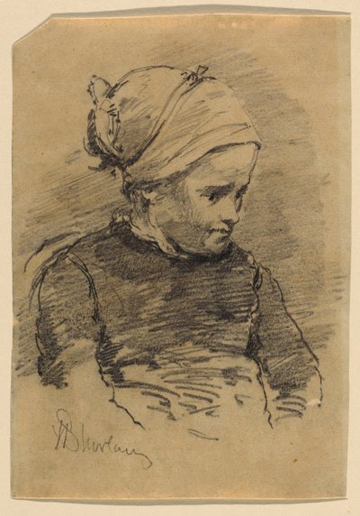 Portrett av en bondepike av Walter Shirlaw