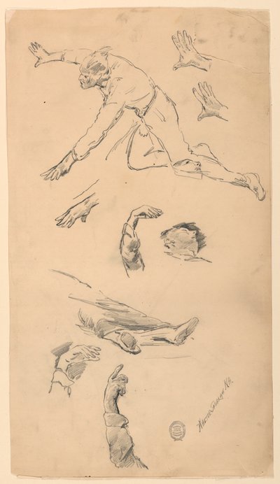 Studier av hender og figurer av Walter Shirlaw
