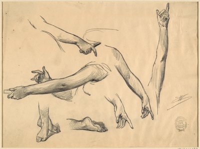 Studier av en kvinnes lemmer av Walter Shirlaw