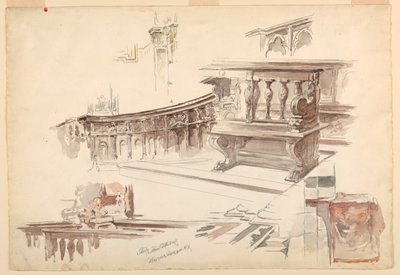 Studier av Siena-katedralen av Walter Shirlaw