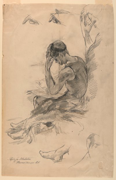 Studie for illustrasjon av Walter Shirlaw