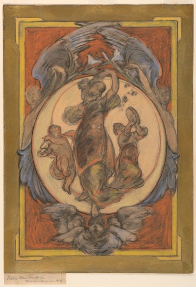 Studie for "The Crescent Moon" av Walter Shirlaw