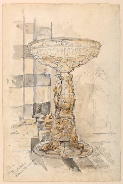 Studie av bassenget, Siena-katedralen av Walter Shirlaw