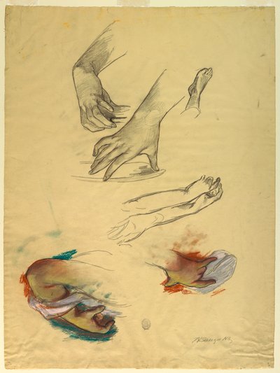 Studie av hender av Walter Shirlaw