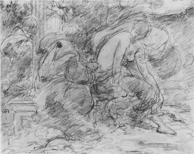Susanna og de eldste, . av Walter Shirlaw