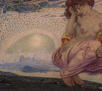 Dream of Infinity (akvarell på papir) av Walter Sigmund Hampel
