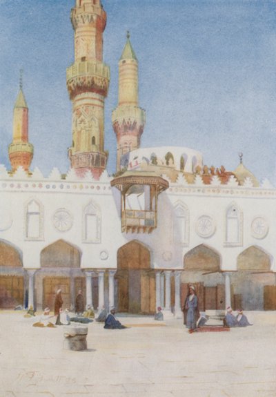 Gårdsplassen til moskeen i El Azhar, Universitetet i Kairo av Walter Spencer Stanhope Tyrwhitt