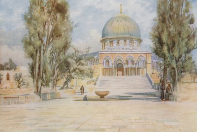 Klippedomen fra moskeen i El Aksa, Jerusalem av Walter Spencer Stanhope Tyrwhitt