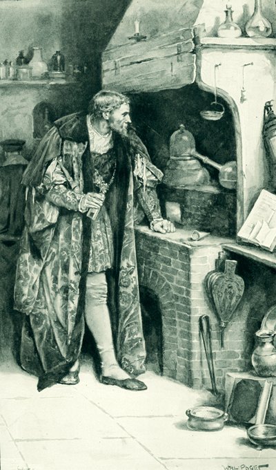 James IV som alkymist i laboratoriet sitt av Walter Stanley Paget