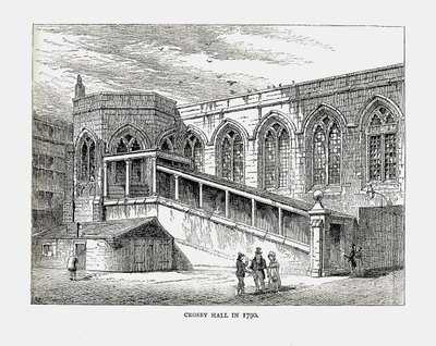 Crosby Hall i 1790, 1878 av Walter Thornbury