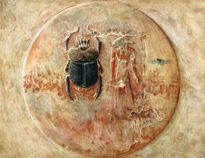 Scarab and Ra, Graven til Seti, Egypt, 1910 av Walter Tyndale