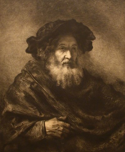 Uten tittel: Rembrandtesk gammel mann, 1900-tallet. av Waltner