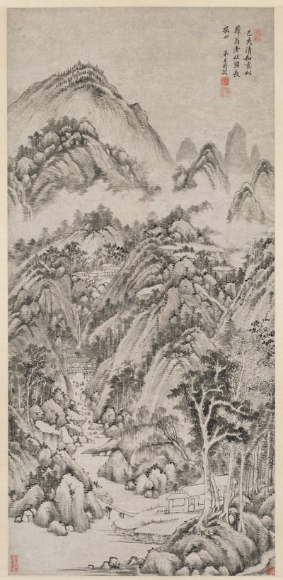 Fjelllandsby omfavnet av sommeren av Wang Shimin