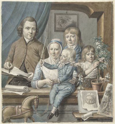 Kunstneren selv og hans familie av Warner Horstink