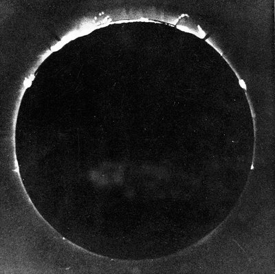 Fotografia lui Warren de la Rue a eclipsei totale de soare de la Rivabellosa, Spania, 18 iulie 1860 norvegiană av Warren De La Rue