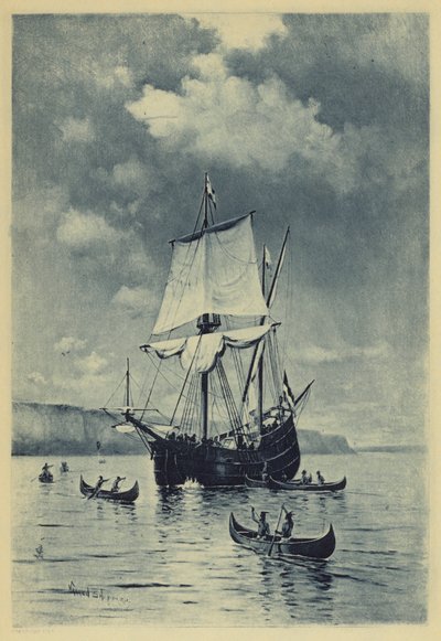 Oppdagelsen av Hudson (litho) av Warren Sheppard