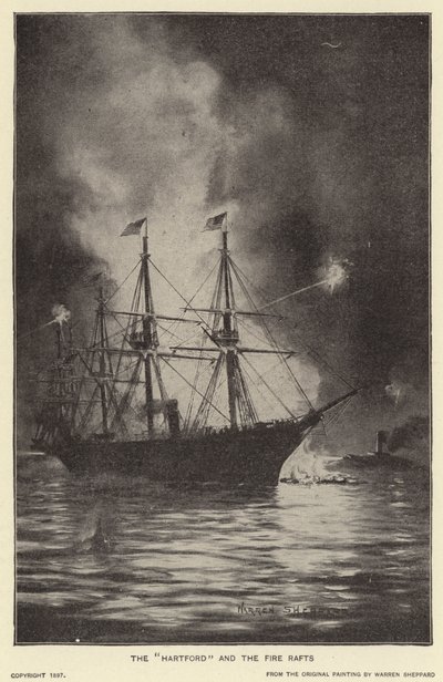 "Hartford" og brannflåtene (litho) av Warren Sheppard