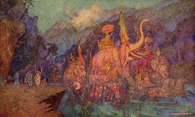 The Return of the Heroes Slain in the Battle of Eighteen Days, illustrasjon fra 