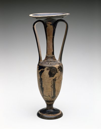 Loutrophoros med bryllupsscene, 425–420 f.Kr. (terrakotta) av Washing Painter (attr. to)